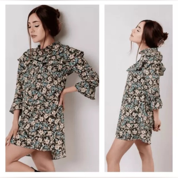 Zara Floral Mini Dress - Picture 4 of 4